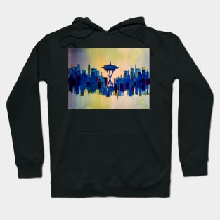 Abstract painting of the Seattle landscape Hoodie